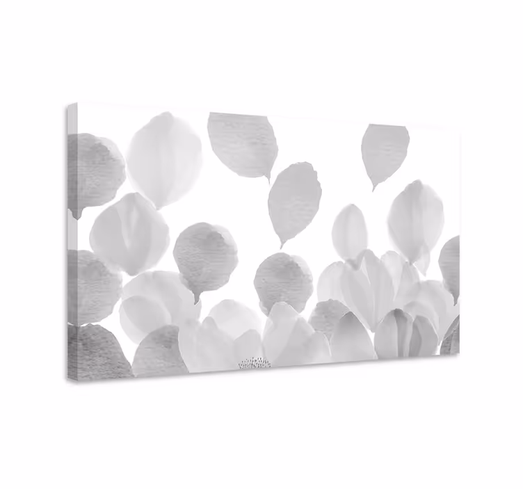 Blomster og planter lærredsbillede bløde blomstersilhuetter - TenStickers