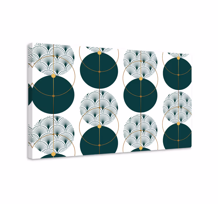 Moderne lærredsbillede med geometrisk fane motiv - TenStickers