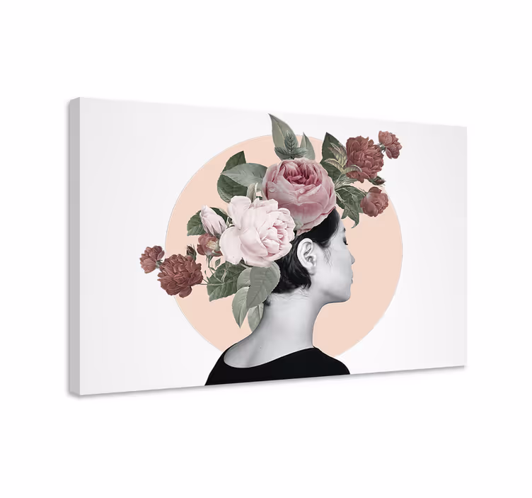 Blomster og planter lærredsbillede blomsterhår ensemble - TenStickers