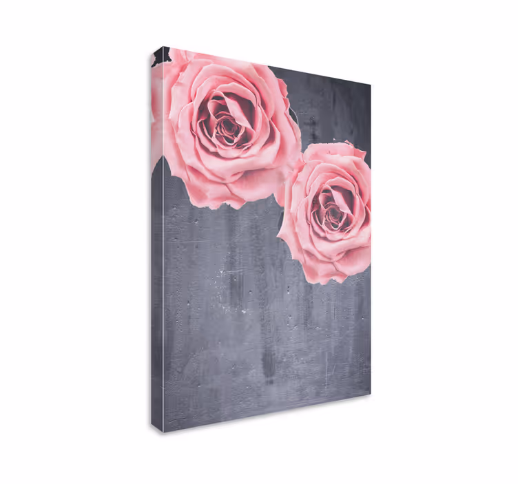 Blomster og planter lærredsbillede blush rosen bouquet - TenStickers