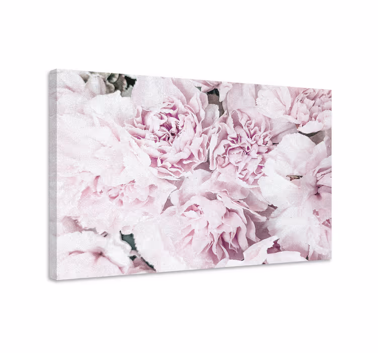 Blomster og planter lærredsbillede sarte lyserøde blomster - TenStickers