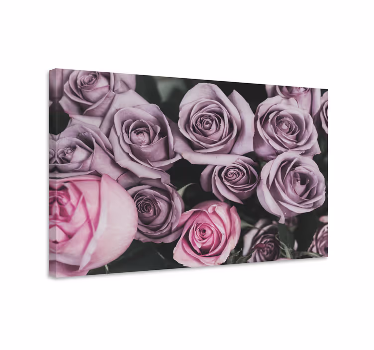 Blomster og planter lærredsbillede rosenbuket - TenStickers
