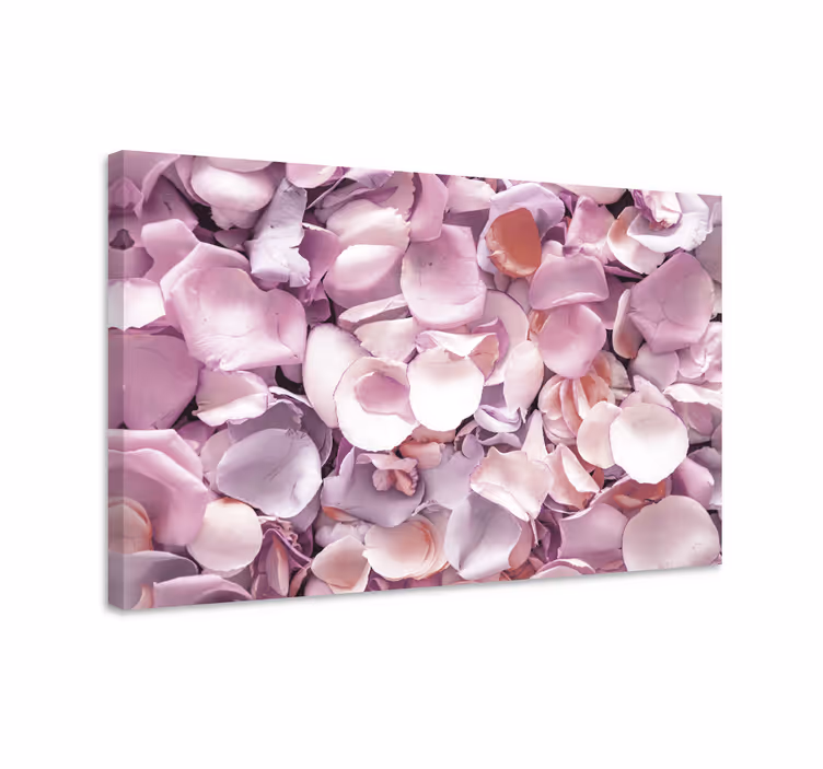 Blomster og planter lærredsbillede rosenbladssamling - TenStickers
