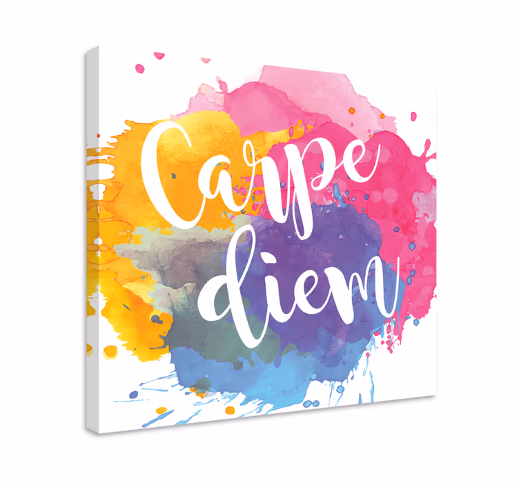 Citat lærredsbillede carpe diem kunst - TenStickers