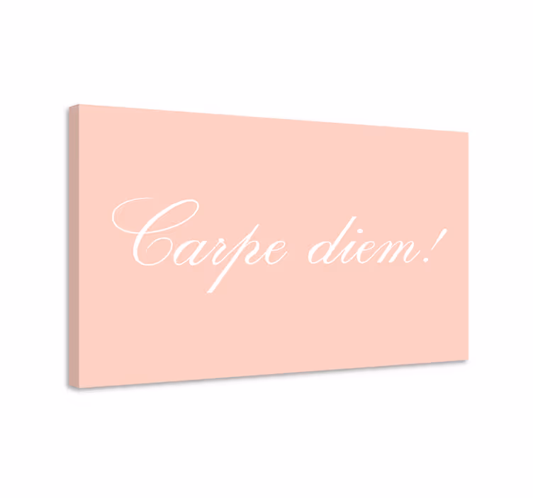 Citat lærredsbillede grib dagen motivation - TenStickers