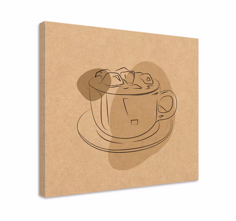Andre planter og blomster på lærred kaffekop illustration - TenStickers