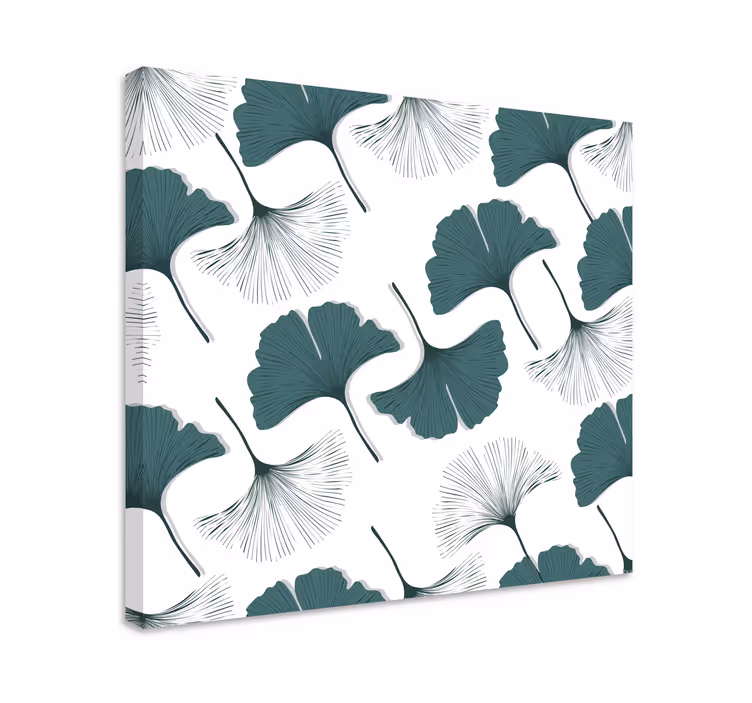 Blomster og planter lærredsbillede ginkgo bladmotiver - TenStickers