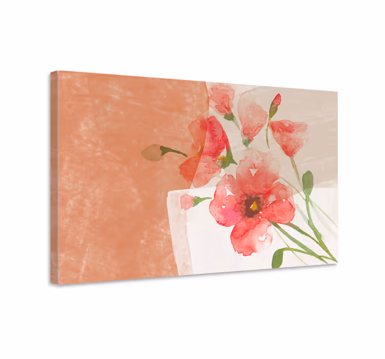 Blomster og planter lærredsbillede bløde blomsterarrangement - TenStickers