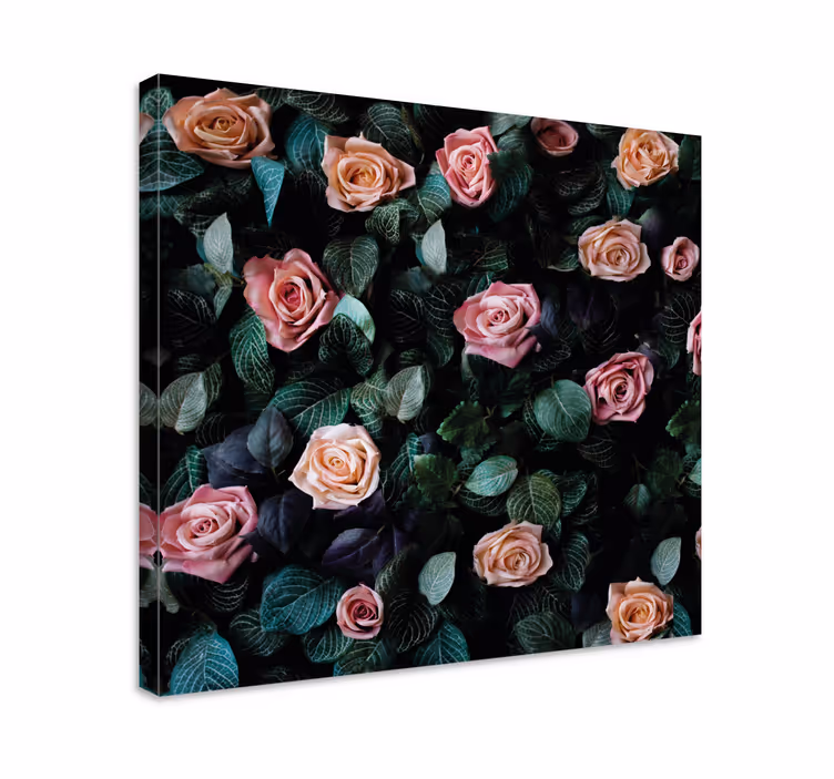 Rød rose blomster blomst lærred - TenStickers