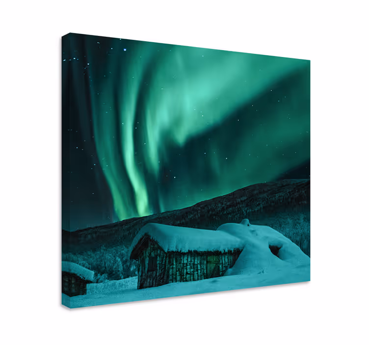 Nordlys spektakel landskab lærred - TenStickers