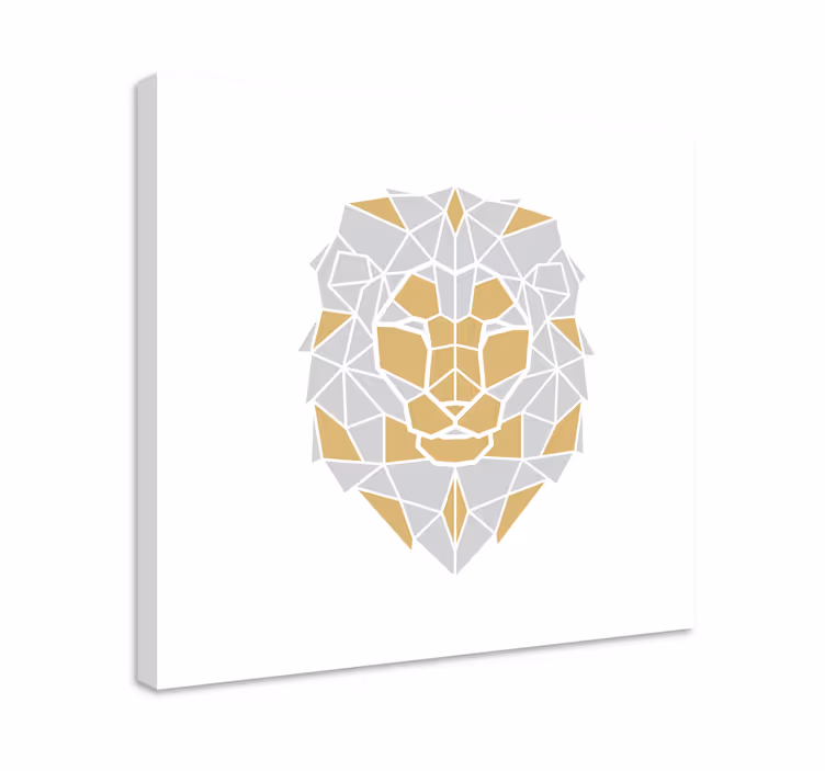 Moderne geometrisk løve geometrisk lærred - TenStickers