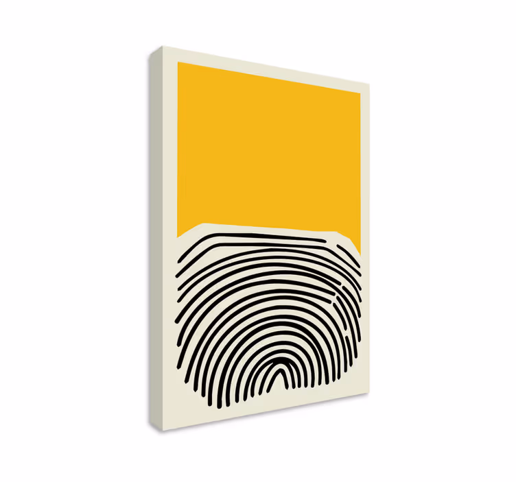Gult design abstrakt lærredsbillede - TenStickers