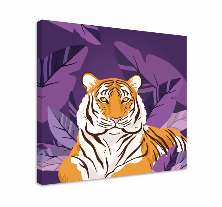 Dyre billeder på lærred majestætisk tiger portræt - TenStickers