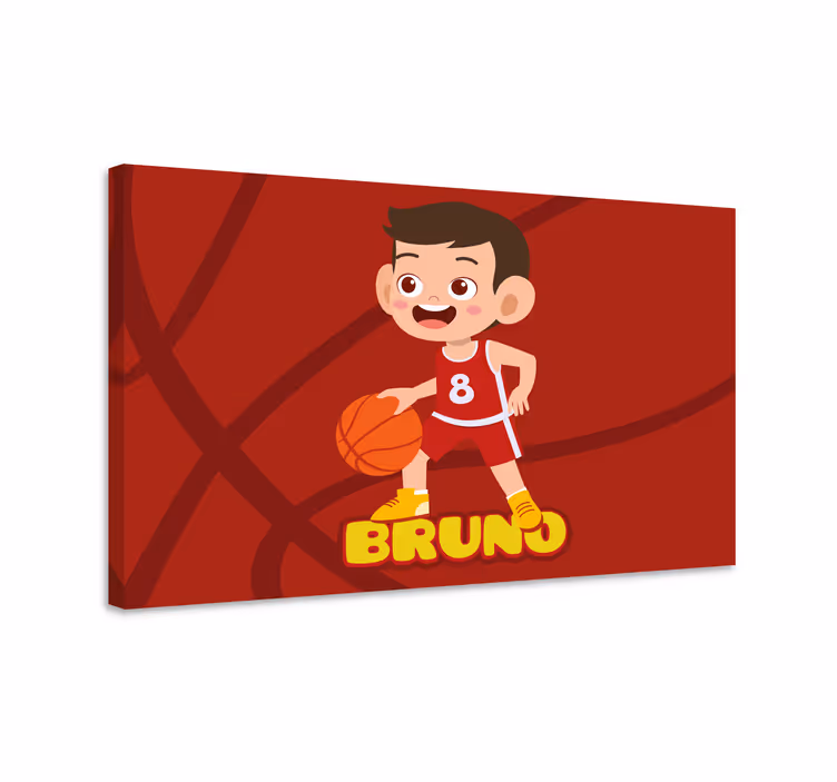 Sport lærredsbillede glad basketballspiller - TenStickers