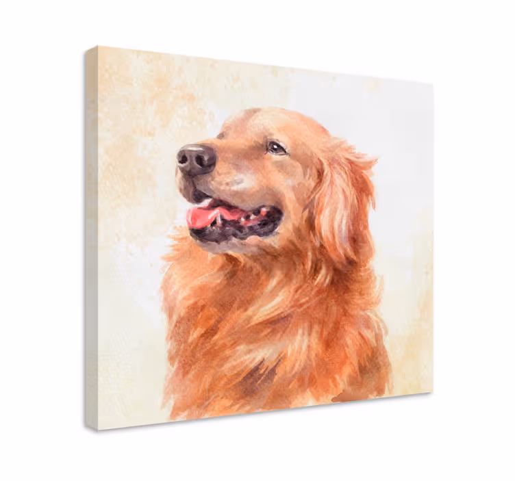 Akvarel stil hund lærred print - TenStickers