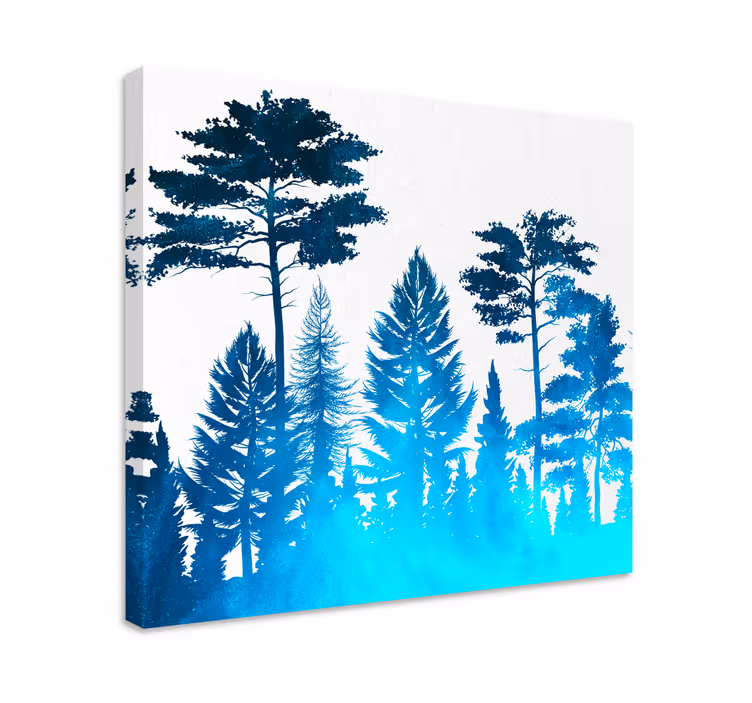 Vinter skov landskab lærred - TenStickers