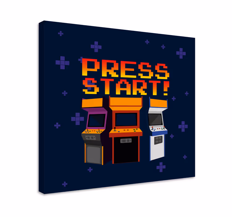 Videospil lærred print retro arkade maskiner - TenStickers