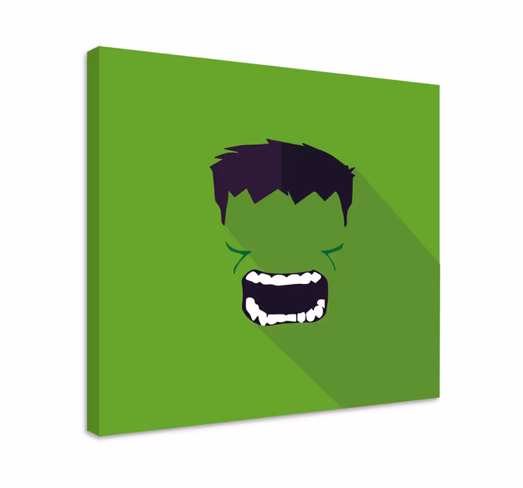 Grøn superhelt indrammet billede - TenStickers