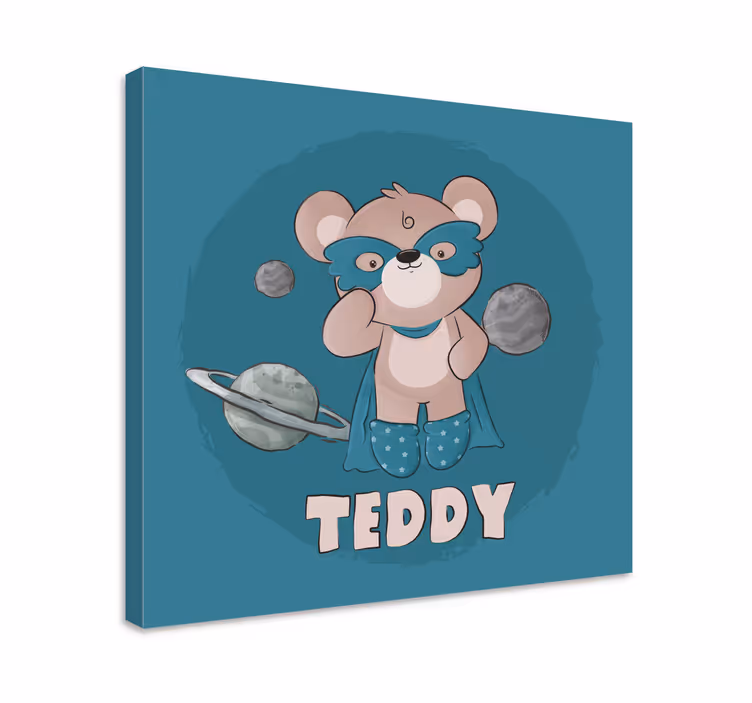 Bear hero personligt lærred - TenStickers