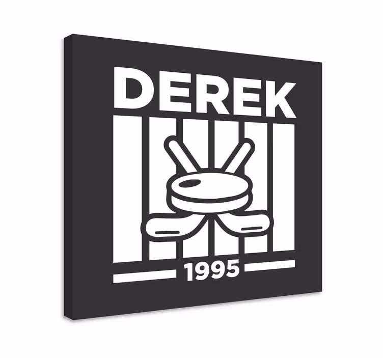 Personligt hockeydesign Teenage lærredsbillede - TenStickers