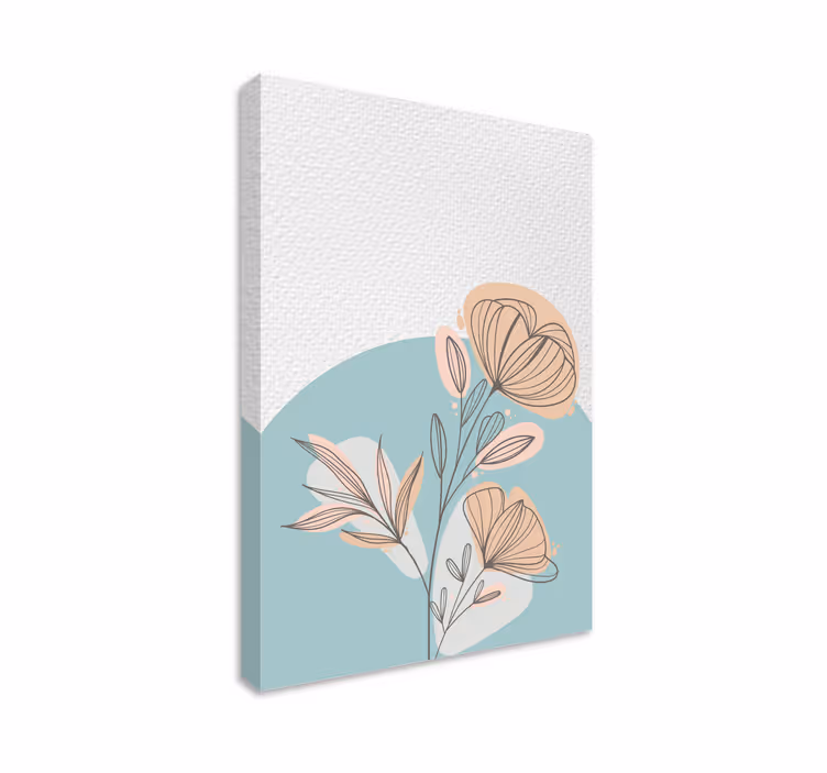 Blomstermaleri lærredsbillede - TenStickers