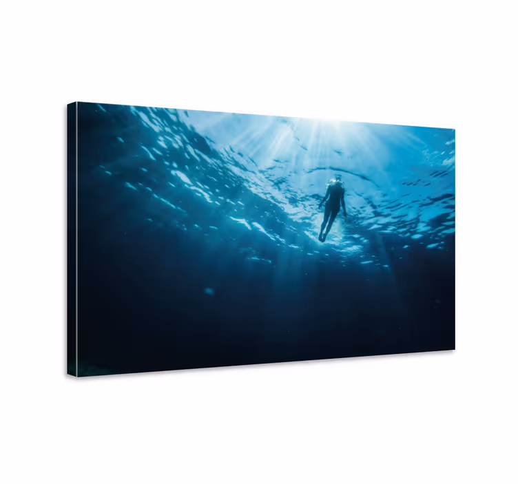 Dykker under havet lærredsbillede - TenStickers