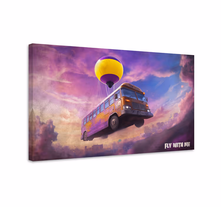 En bus fløj gennem luften, som om det var helt normalt. Det var e - TenStickers