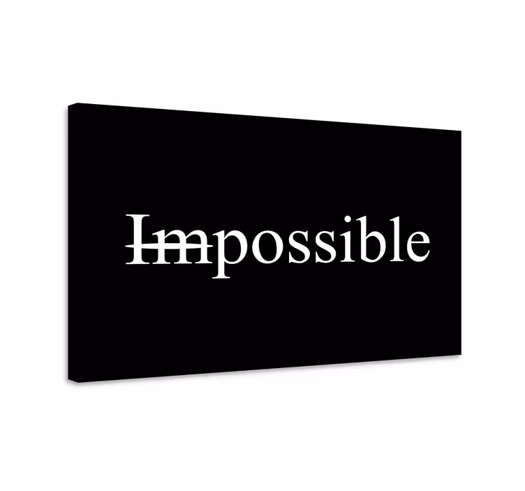 Dette er et umuligt ordDette er et umuligt ord inspirerende citat - TenStickers