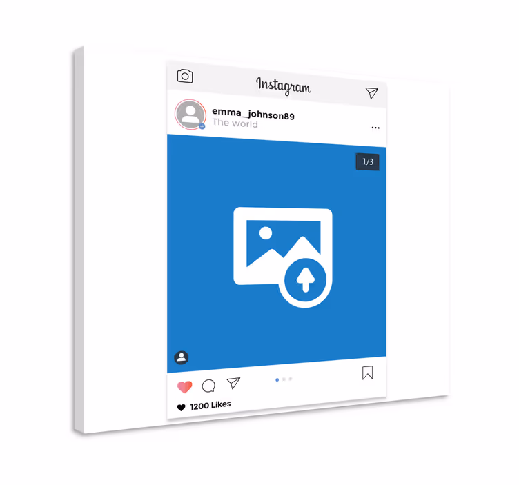 Instagram-skærm personlige foto på lærred - TenStickers