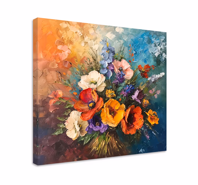 Blomsterbuket kunst lærredsbillede - TenStickers