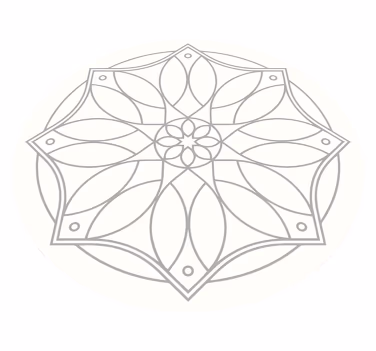 Mandala design hvidt vinyl tæppe - TenStickers