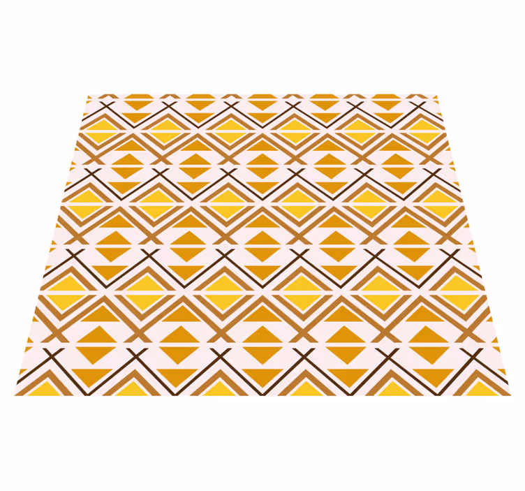 Geometrisk grafisk design vinyl tæppe gul - TenStickers