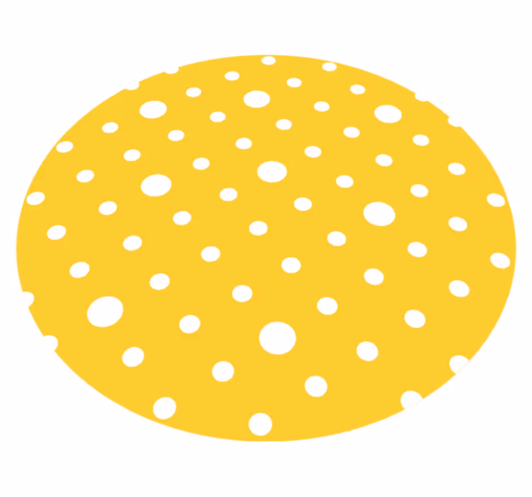 Prikket vinyl tæppe gul - TenStickers