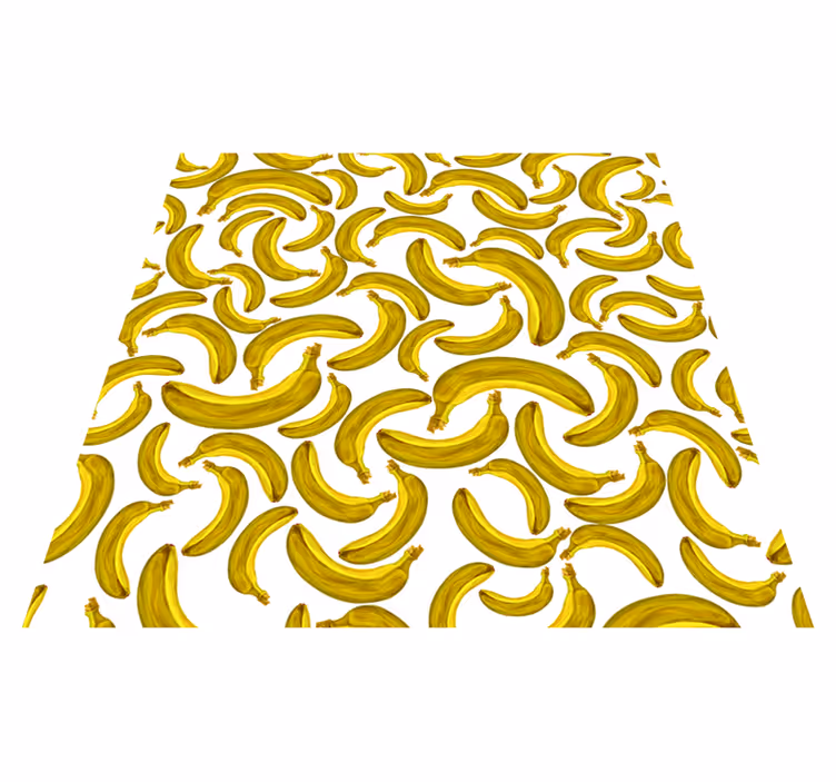 Banan design vinyl tæppe gul - TenStickers