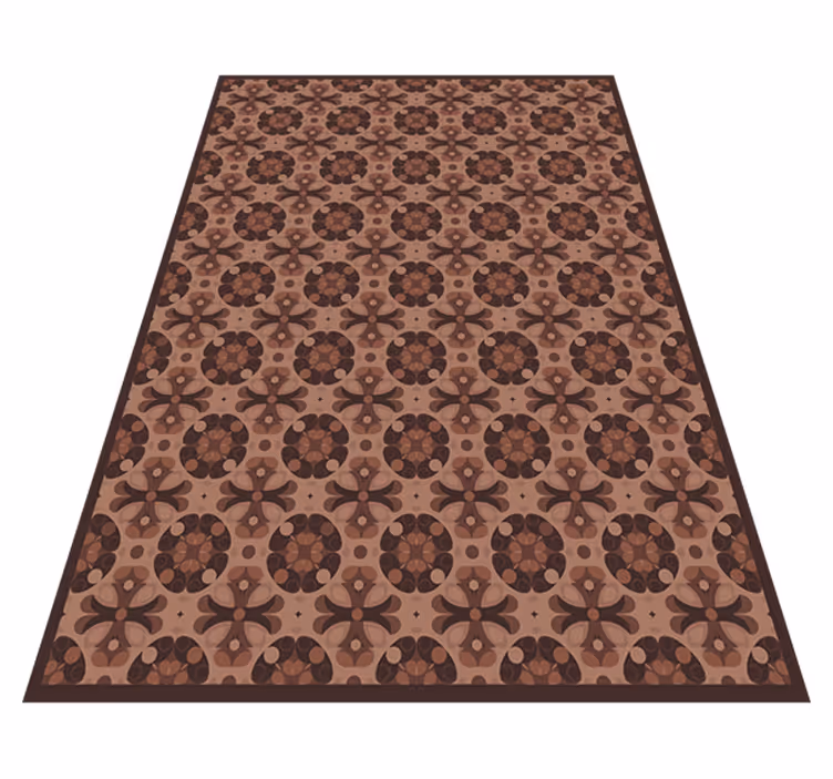 mocha mousse vinyl tæppe med fliseeffekt - TenStickers