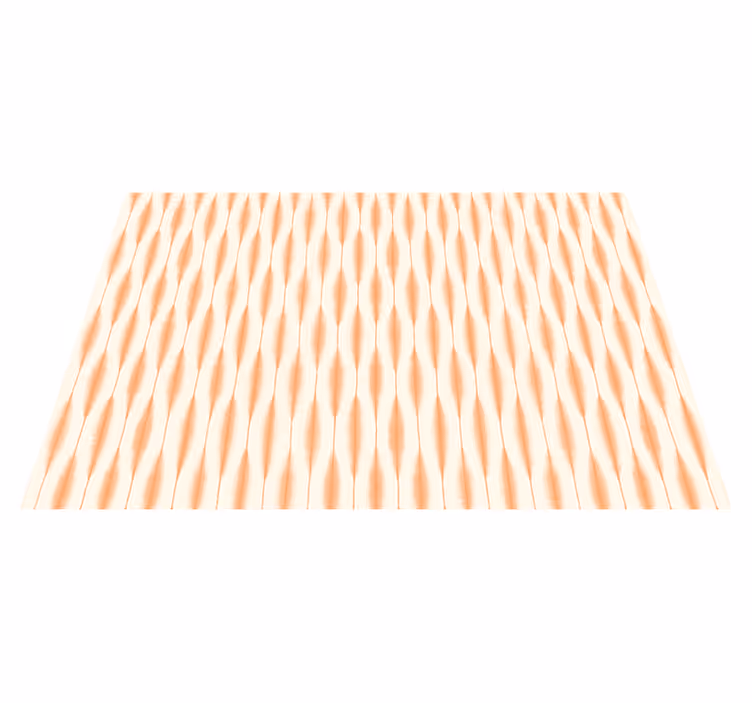 ikat kasuri orange moderne vinyl tæppe - TenStickers
