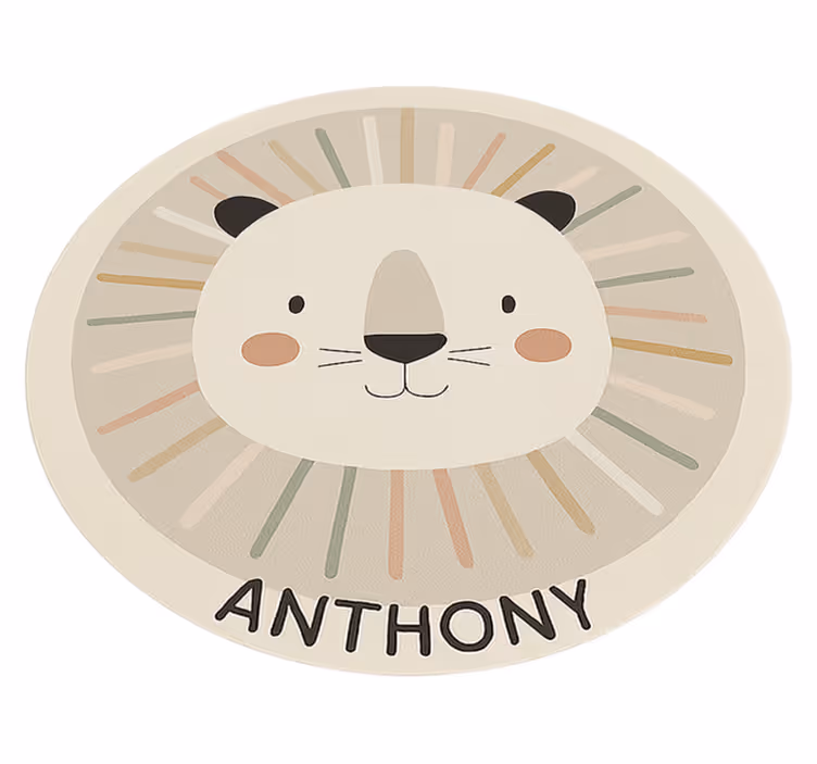 Brugerdefineret beige løve vinyl tæppe - TenStickers