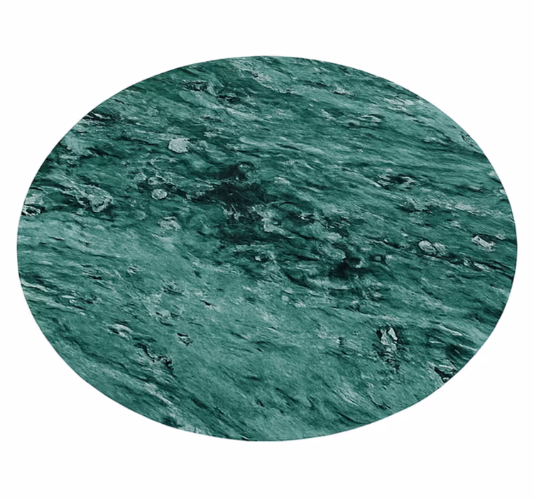 Elegant marmoreffekt grøn vinyl tæppe - TenStickers