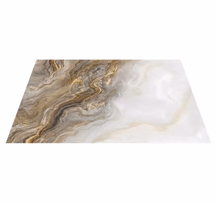 Taupe onyx-effekt marmor vinyl tæppe - TenStickers