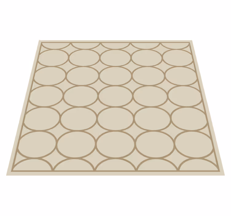 Sandbeige mønster køkken tæpper - TenStickers