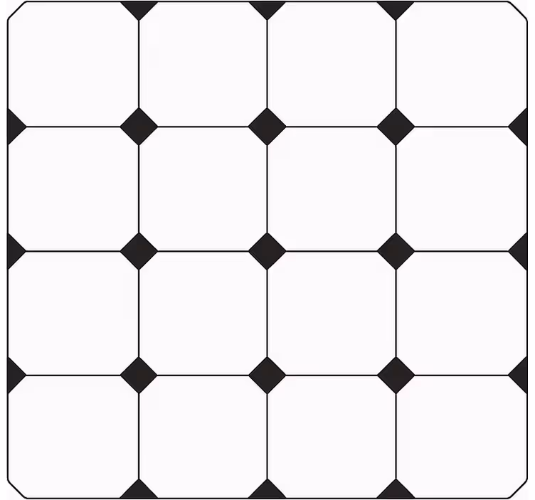 Ternet diamantprint køkken tæpper - TenStickers