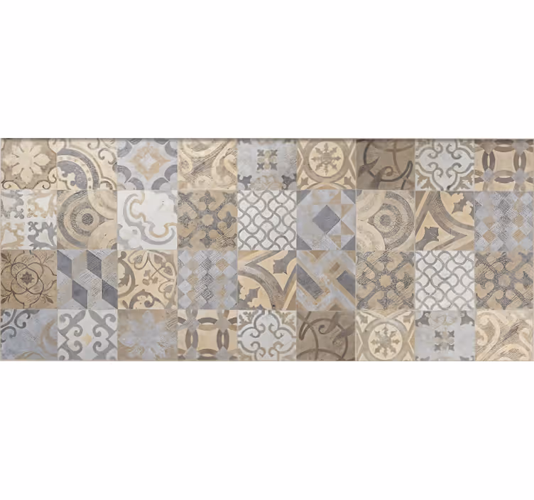 Cementin arancioni mosaik vinyl tæppe - TenStickers