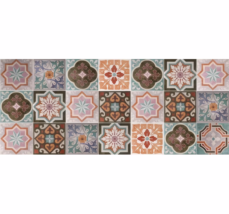 Piastrellisk siciliansk mosaik vinyl tæppe - TenStickers