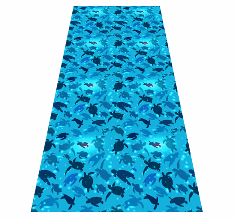 Vinyltæpper med dyr turtles swimming - TenStickers