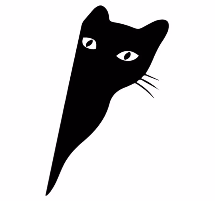Vinyltæpper med dyr glurende kat - TenStickers