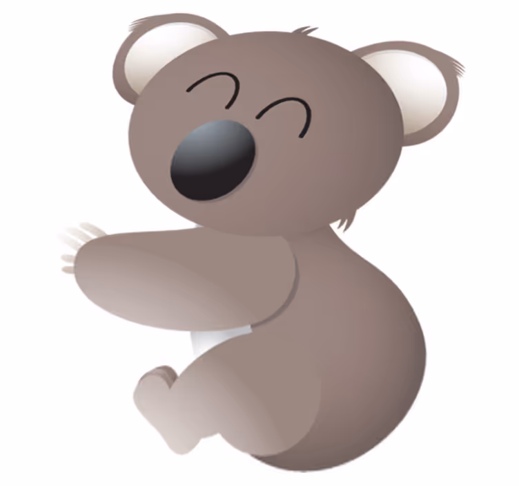 Vinyltæpper med dyr happy koala - TenStickers