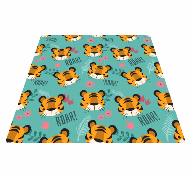 Vinyltæpper med dyr baby tigre brøler - TenStickers
