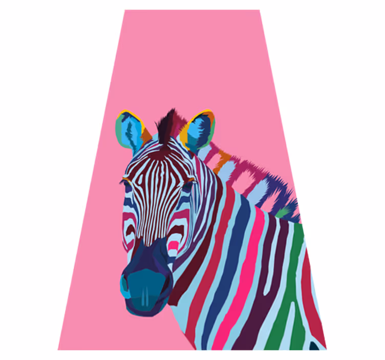 Vinyltæpper med dyr zebra pop art iphone - TenStickers