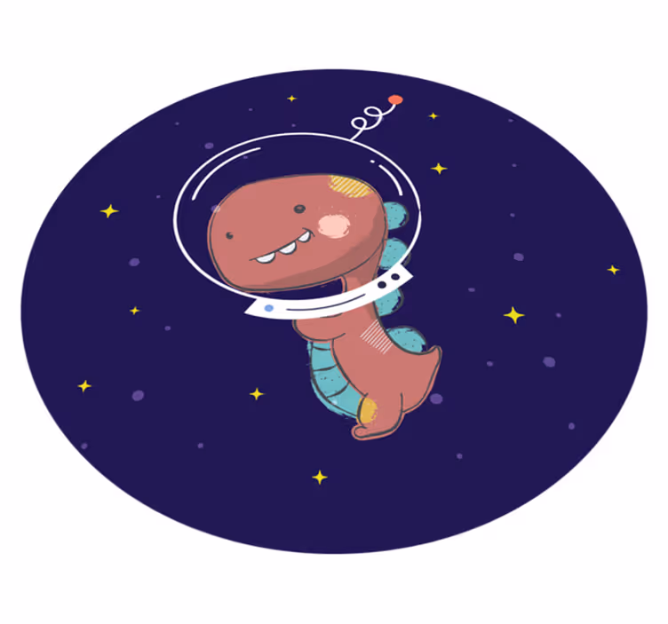 Vinyltæpper med dyr space t-rex - TenStickers