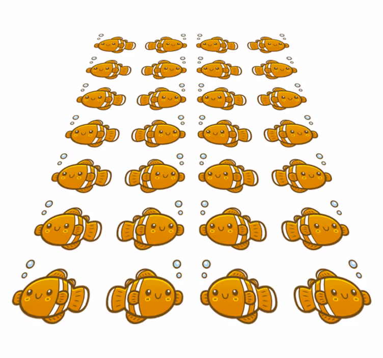 Vinyltæpper med dyr clownfisk mønster - TenStickers